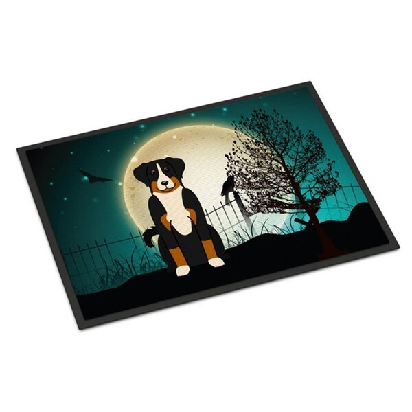 Carolines Treasures Halloween Scary Appenzeller Sennenhund Indoor or Outdoor Mat, 24 x 0.25 x 36 in. BB2233JMAT - main